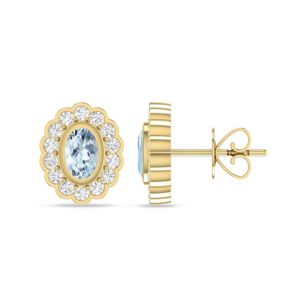 Yellow Gold - Aquamarine